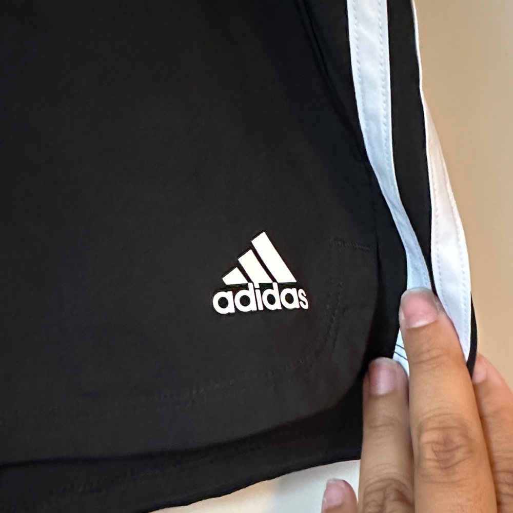 Adidas Black Shorts with White Accents - Picture 3 of 4